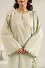 PASTEL FLORET-3PC (SHIRT, TROUSER & DUPATTA)