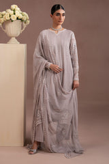 LAVENDER GLOW- 4PC CHIFFON EMBROIDERED SUIT