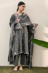 DEEP FOREST-3PC EMBROIDERED LAWN SUIT