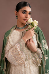 GARDEN IVORY- 4PC CHIFFON EMBROIDERED SUIT