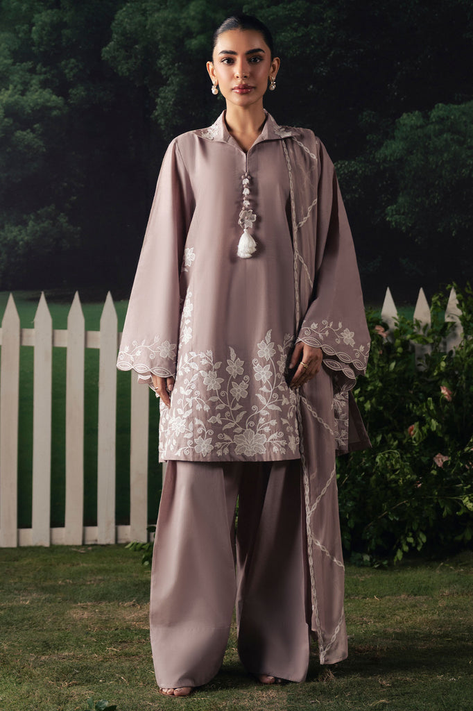 MAUVE WHISPER-3PC (SHIRT, TROUSER & DUPATTA)