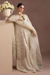 PEARL ELEGANCE-4PC ORGANZA EMBROIDERED SUIT