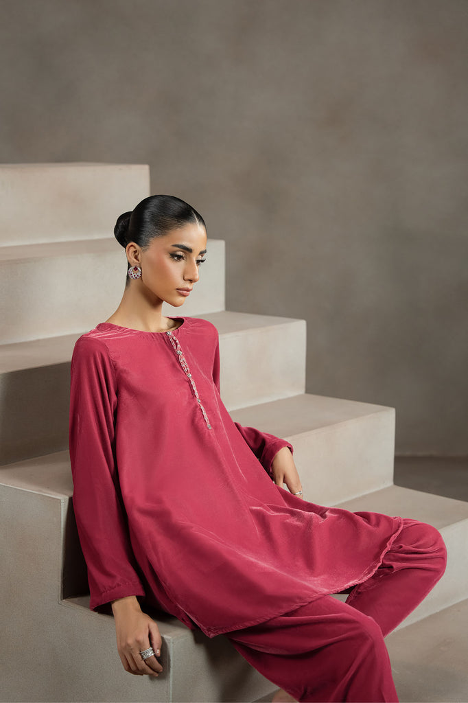 CORAL BLUSH-2PC (SHIRT & TROUSER)