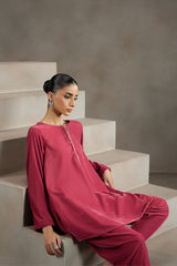 CORAL BLUSH-2PC (SHIRT & TROUSER)