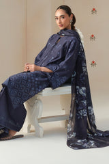 BLUE FLORET-3PC CHIKANKARI SUIT