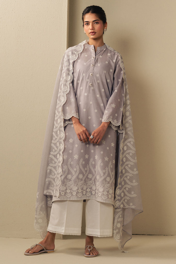 LAVENDER CLOUD-2PC (SHIRT & DUPATTA)