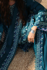 INDIGO MUSE-3PC MARINA EMBROIDERED SUIT