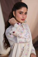 ALABASTER BLOOM-3PC KHADDAR EMBROIDERED SUIT