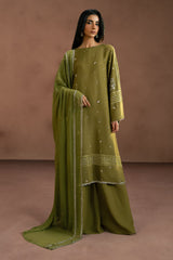 BLINGY LIME-3PC (SHIRT, TROUSER & DUPATTA)