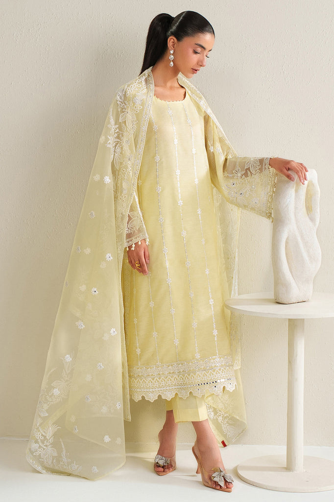 GARDEN GLOW-3PC SILK EMBROIDERED SUIT