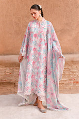 VELVET DUSK-3PC PRINTED & EMBROIDERED LAWN SUIT
