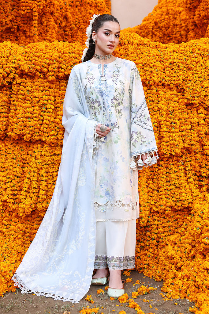 LILAC WHISPER-3PC PRINTED & EMBROIDERED LAWN SUIT