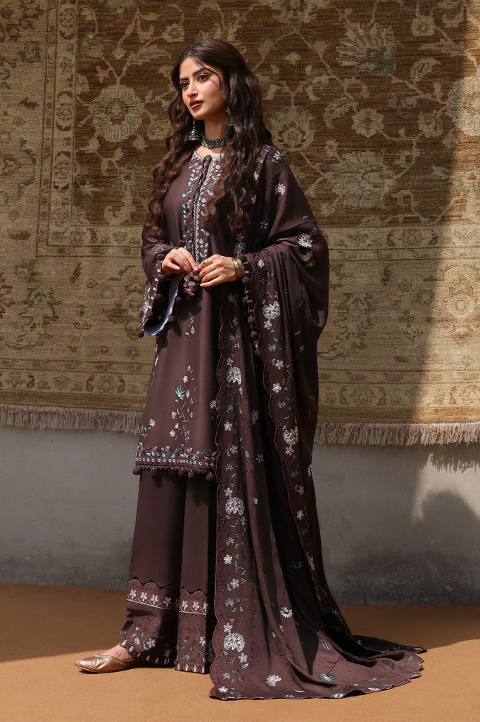 DEEP WALNUT-3PC MARINA EMBROIDERED SUIT
