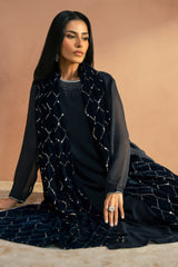 MYSTIC BLUE-3PC (SHIRT, TROUSER & DUPATTA)