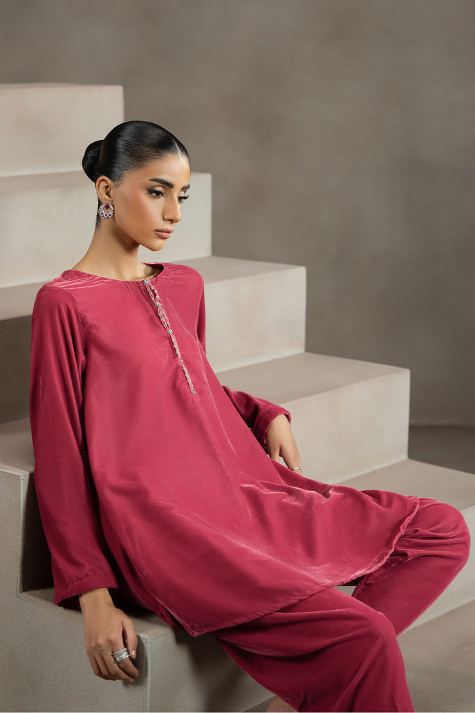 CORAL BLUSH-2PC (SHIRT & TROUSER)