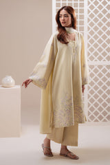 SOFT BUTTERCUP-3PC (SHIRT, TROUSER & DUPATTA)