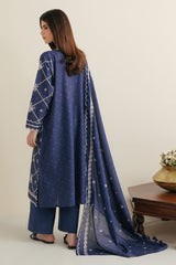 MIDNIGHT IRIS-3PC EMBROIDERED LAWN SUIT