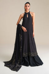 NOIR GRACE-4PC CHIFFON EMBROIDERED SUIT