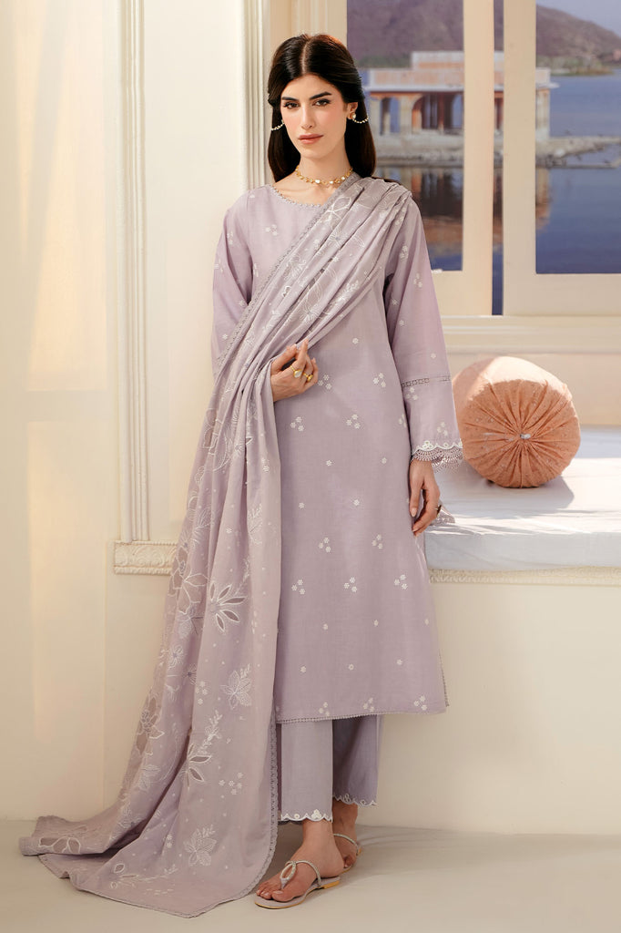ORCHID PETAL-3PC EMBROIDERED LAWN SUIT
