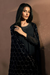 MYSTIC BLUE-3PC (SHIRT, TROUSER & DUPATTA)