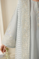 AQUA WHISPER-3PC EMBROIDERED LAWN SUIT