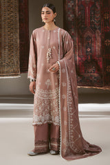 COCOA MUSK-3PC LINEN EMBROIDERED SUIT