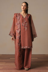 BLOOMING CLAY-3PC (SHIRT, SHALWAR & DUPATTA)