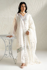 BLOOMING WHITE-2PC (SHIRT & DUPATTA)