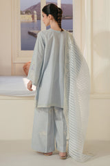 AQUA WHISPER-3PC EMBROIDERED LAWN SUIT