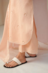PETAL PEACH-4PC CHIKANKARI SUIT