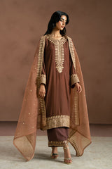 ASH ROSE-3PC (SHIRT, TROUSER & DUPATTA)