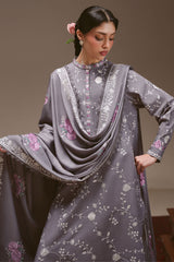 VIOLET HAZE-3PC LINEN EMBROIDERED SUIT