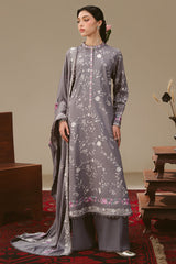 VIOLET HAZE-3PC LINEN EMBROIDERED SUIT