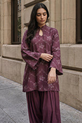 BERRY GARDEN-2PC LINEN PRINTED SUIT