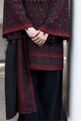 GARNET GRACE-3PC KHADDAR EMBROIDERED SUIT