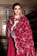 BERRY LUXE-3PC LINEN PRINTED SUIT