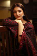 GARNET GRACE-3PC KHADDAR EMBROIDERED SUIT