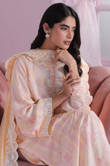 CORAL DREAM-3PC (SHIRT, TROUSER & DUPATTA)