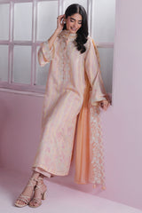 CORAL DREAM-3PC (SHIRT, TROUSER & DUPATTA)