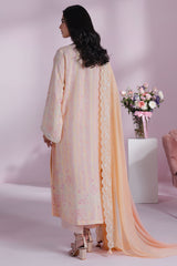 CORAL DREAM-3PC (SHIRT, TROUSER & DUPATTA)
