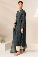 SMOKE GREEN-2PC (SHIRT & DUPATTA)