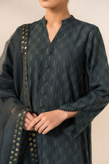 SMOKE GREEN-2PC (SHIRT & DUPATTA)