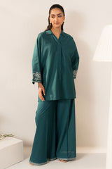 TEAL TAPESTRY-2 PC (SHIRT & TROUSER)