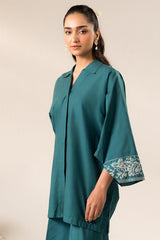 TEAL TAPESTRY-2 PC (SHIRT & TROUSER)