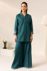 TEAL TAPESTRY-2 PC (SHIRT & TROUSER)