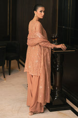 RUSTIC DEW-4PC EMBROIDERED TISSUE SUIT