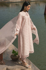 PEACH FLORET-3PC CHIKANKARI SUIT