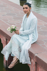 AQUA HAZE-3PC CHIKANKARI SUIT