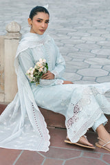 AQUA HAZE-3PC CHIKANKARI SUIT