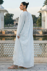 AQUA HAZE-3PC CHIKANKARI SUIT